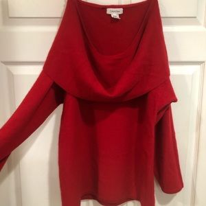 Calvin Klein red cashmere sweater
